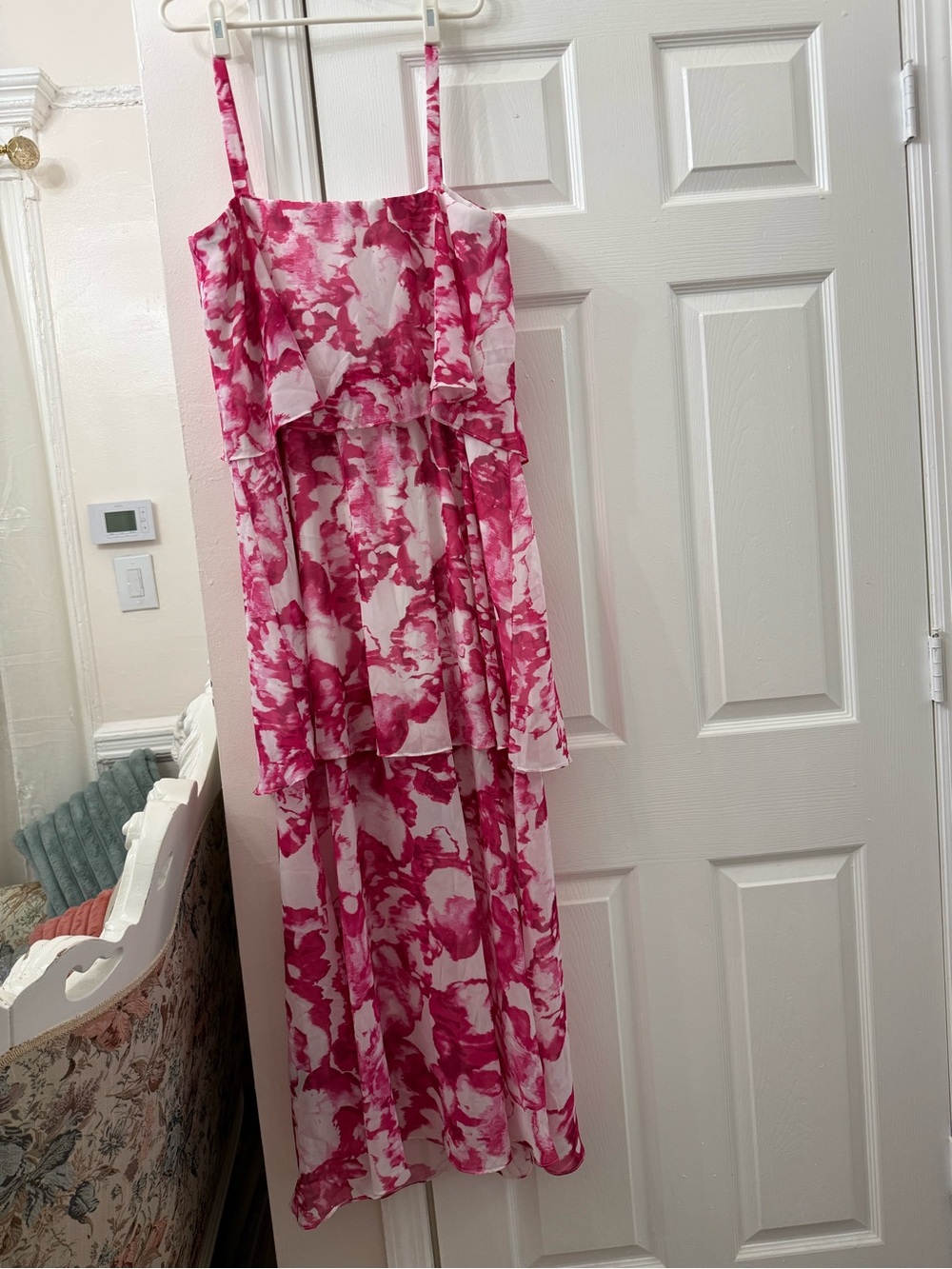R&M Richards Pink and White Floral Maxi Dress - Picture 2 of 7